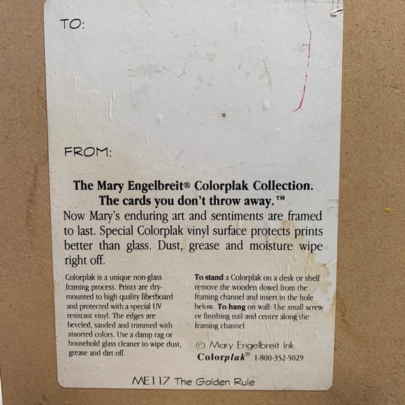 Mary Engelbreit Do Unto Others Colorplak Card Wall Hanging 8.5" x 6.25" - Picture 5 of 7